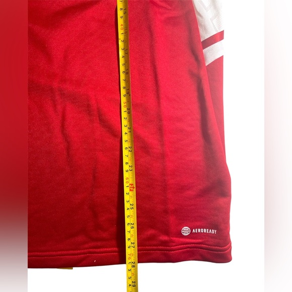 Adidas Activewear Top Mens Small Red 1/4 Zip High Neck Long Sleeve - Picture 3 of 9